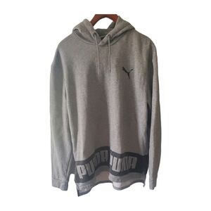 Mens PUMA Gray and Black Logo Sweatshirt Size Large